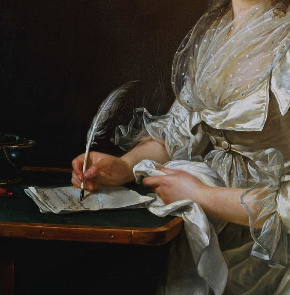 Portrait van een vrouw (detail) ADÉLAÏDE LABILLE-GUIARD (1749-1803)